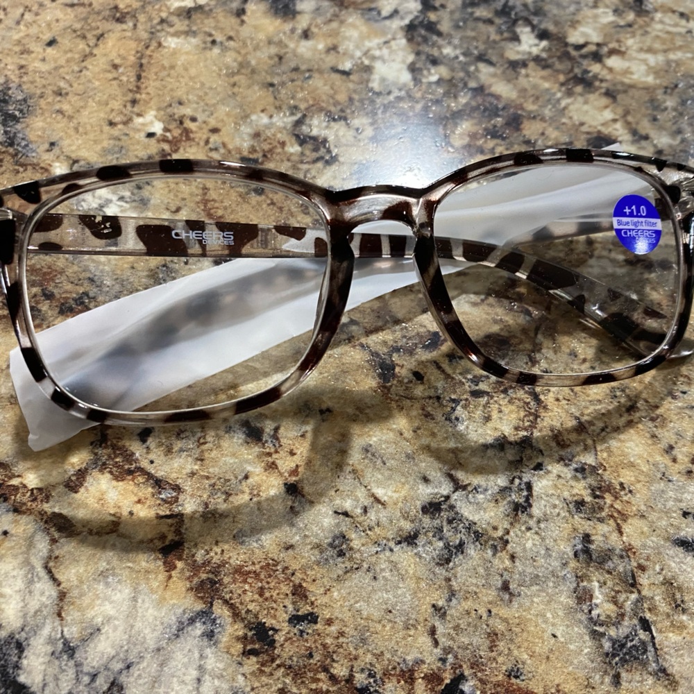 Women's Blue Light Filter Reader Glasses +1.0 Tortoise pattern By Cheers.